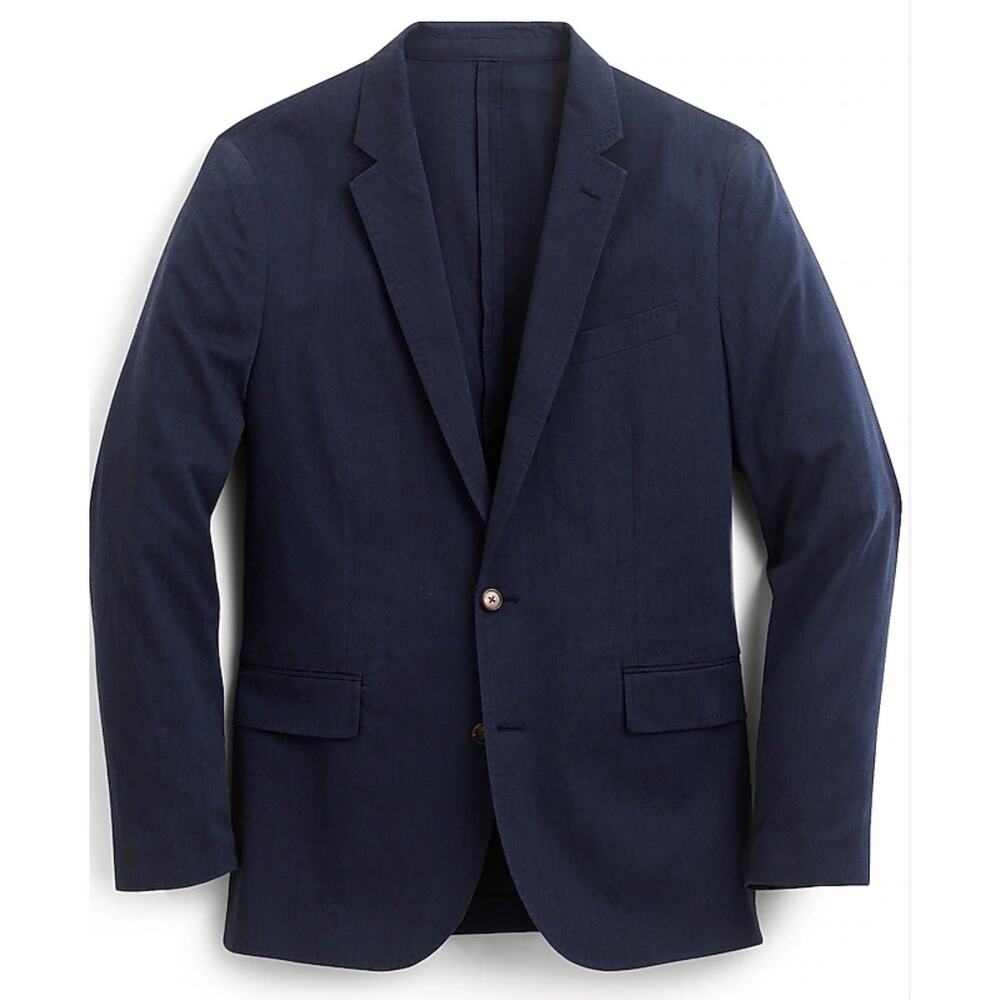 J. Crew Ludlow Slim Stretch Cotton Unlined Blazer‎ Navy size 40L